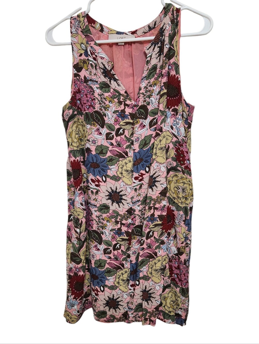 Loft Floral Medium Sleeveless Mini Dress